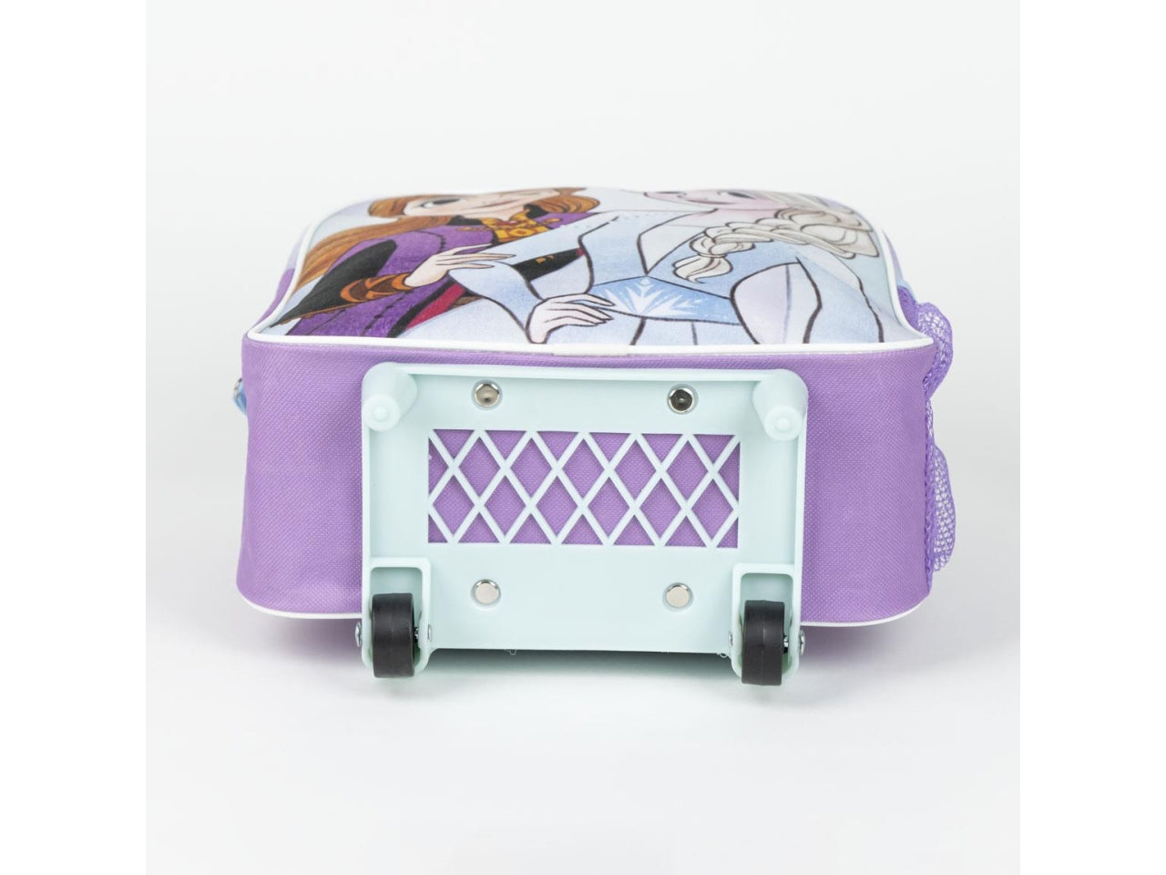 Zaino trolley asilo Frozen per bambina in poliestere lilla e celeste 29,5x25x12 cm - Cerdà