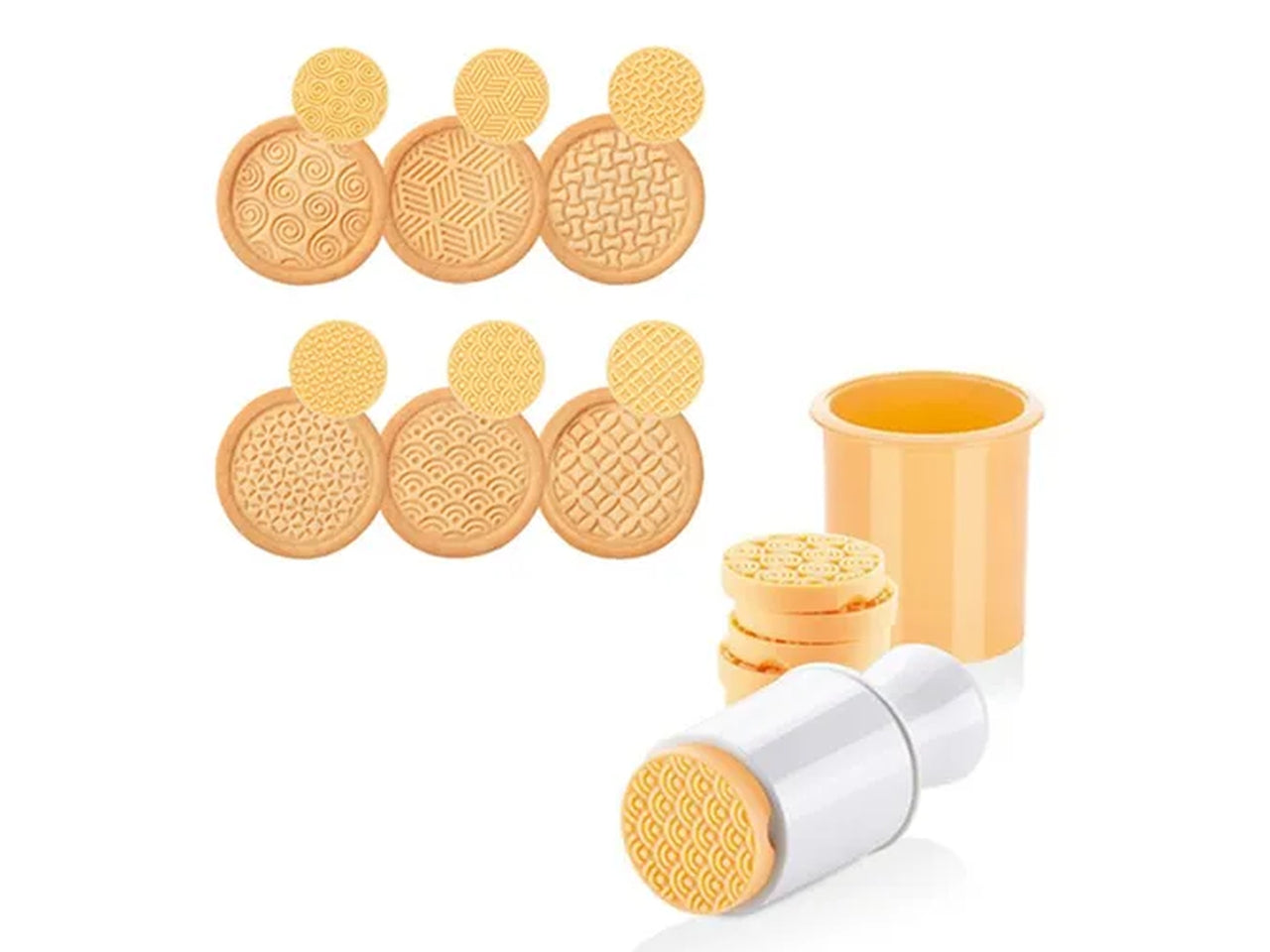 Timbro per Biscotti Tescoma Delicia 125 cm con 6 decori giallo