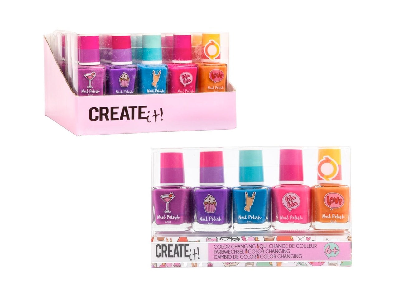 Create it! smalti cambia colore set da 5 pezzi