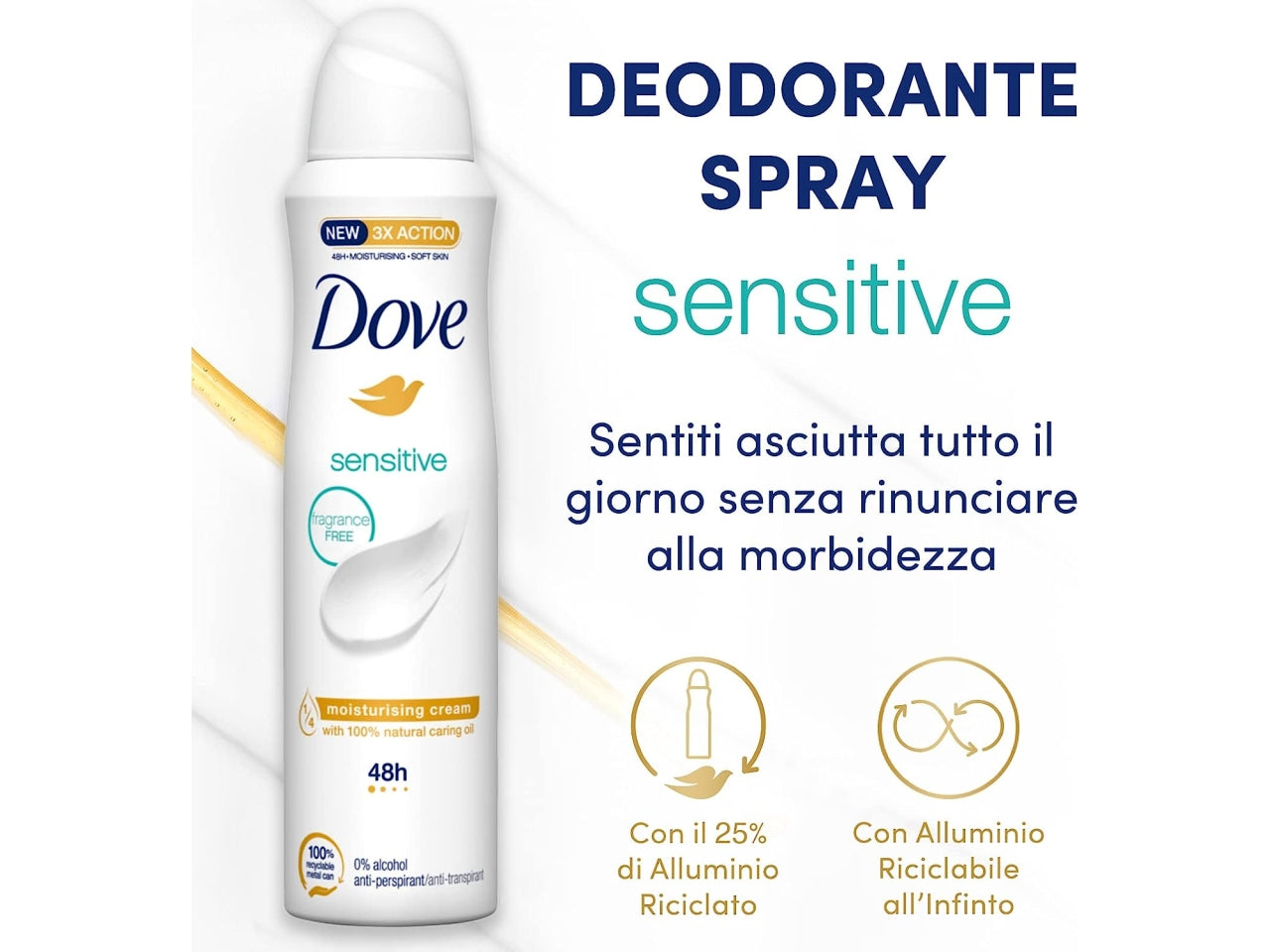 Dove deodorante spray da 150ml sensitive per pelli sensibili $