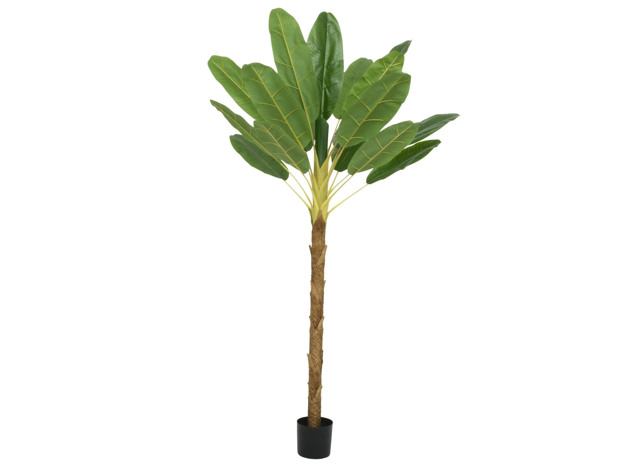 Pianta finta alta banano da interno 280cm realistica in vaso di plastica, stile Jungle - Kaemingk