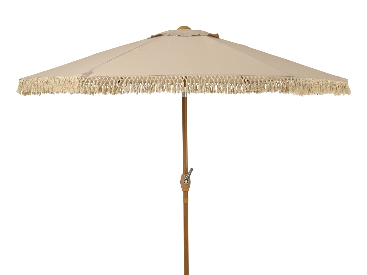 Ombrellone in poliestere colore tortora h.222xd.220cm