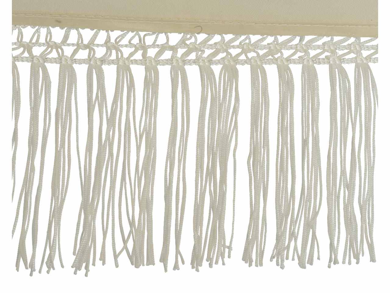 Ombrello con fodera in poliestere 160gr idrorepellente da esterno con frange bianche finiture del palo in legno verniciato a polvere stecche verniciate a polvere marrone pieghevole palo in acciaio d.28-32mm misure d.200xh.220cm 2 disegni assortiti