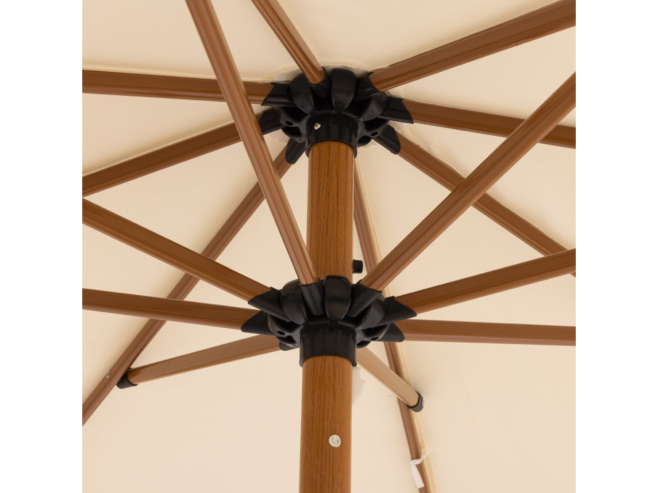 Ombrellone in poliestere colore bianco h.214xd.200cm