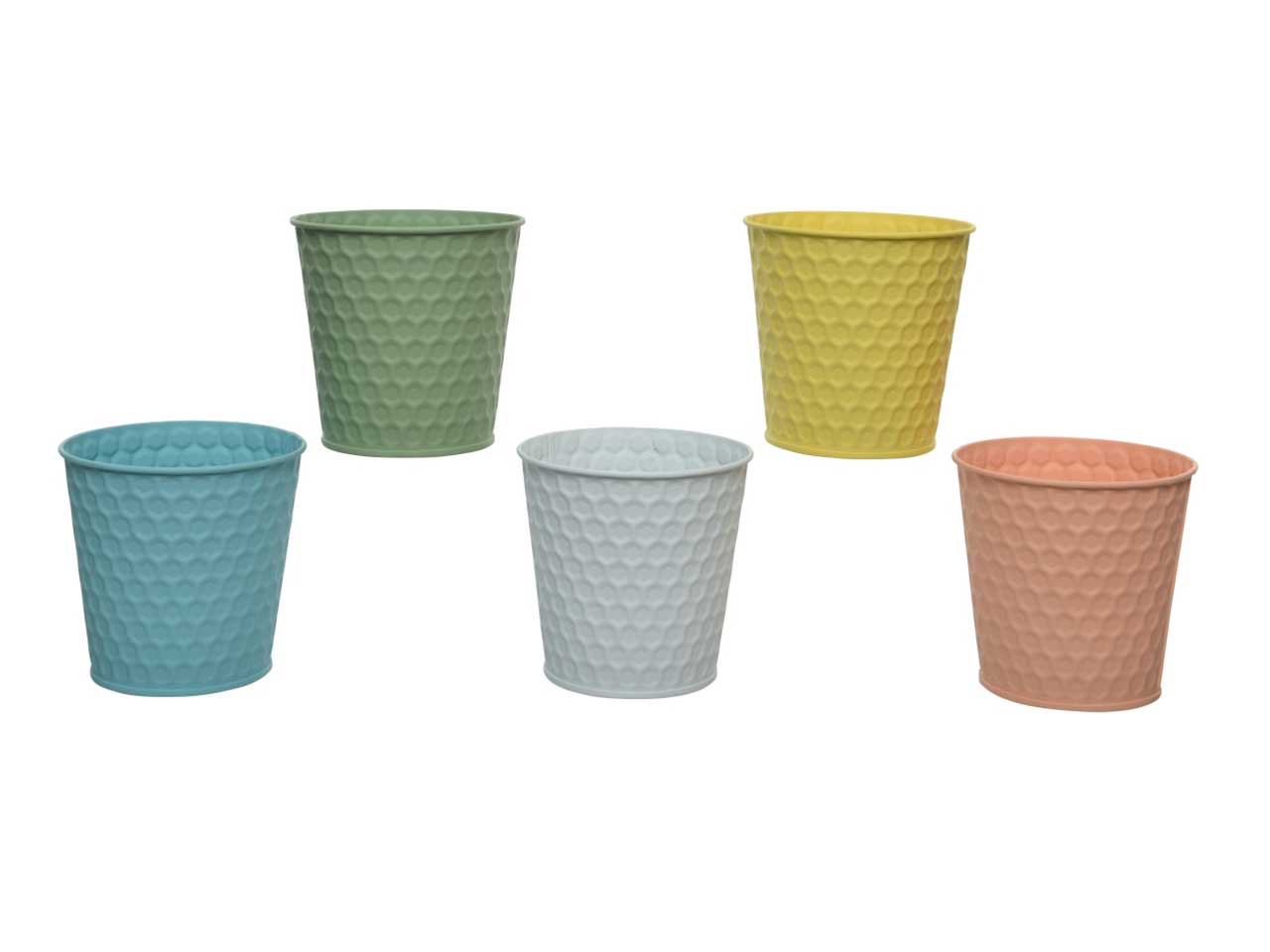 Vaso in ferro tondo opaco h.10,6cd.11cm - disponibile in 5 colori