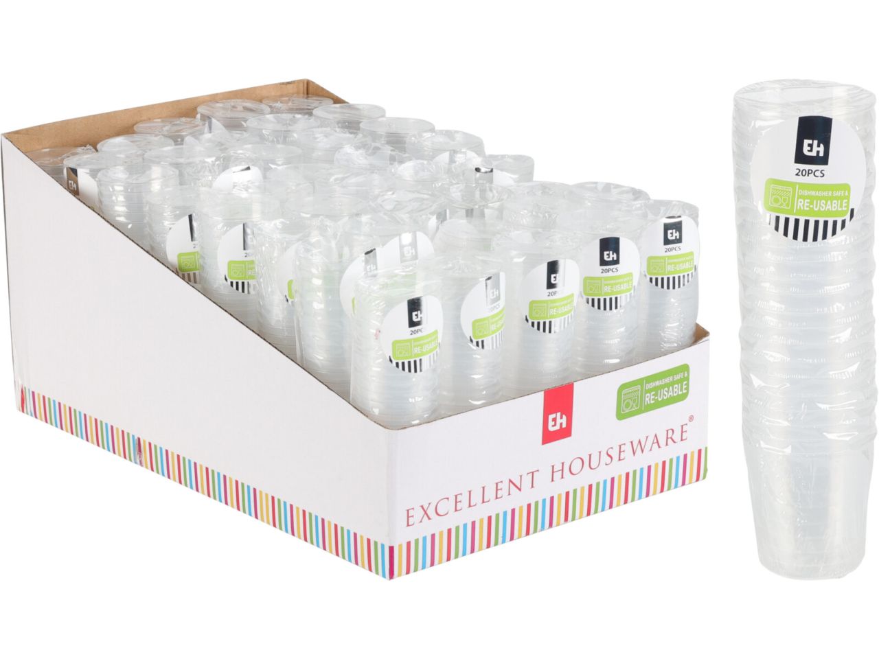 Bicchieri shot in plastica da 40mm - confezione da 20 bicchieri