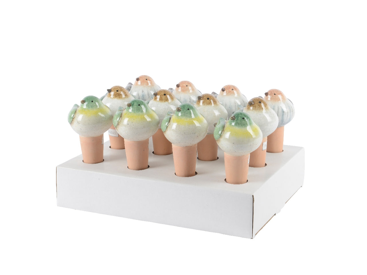 Uccellino picchetto da pianta per irrigazione in terracotta misure 7x9,5cm x altezza 15cm