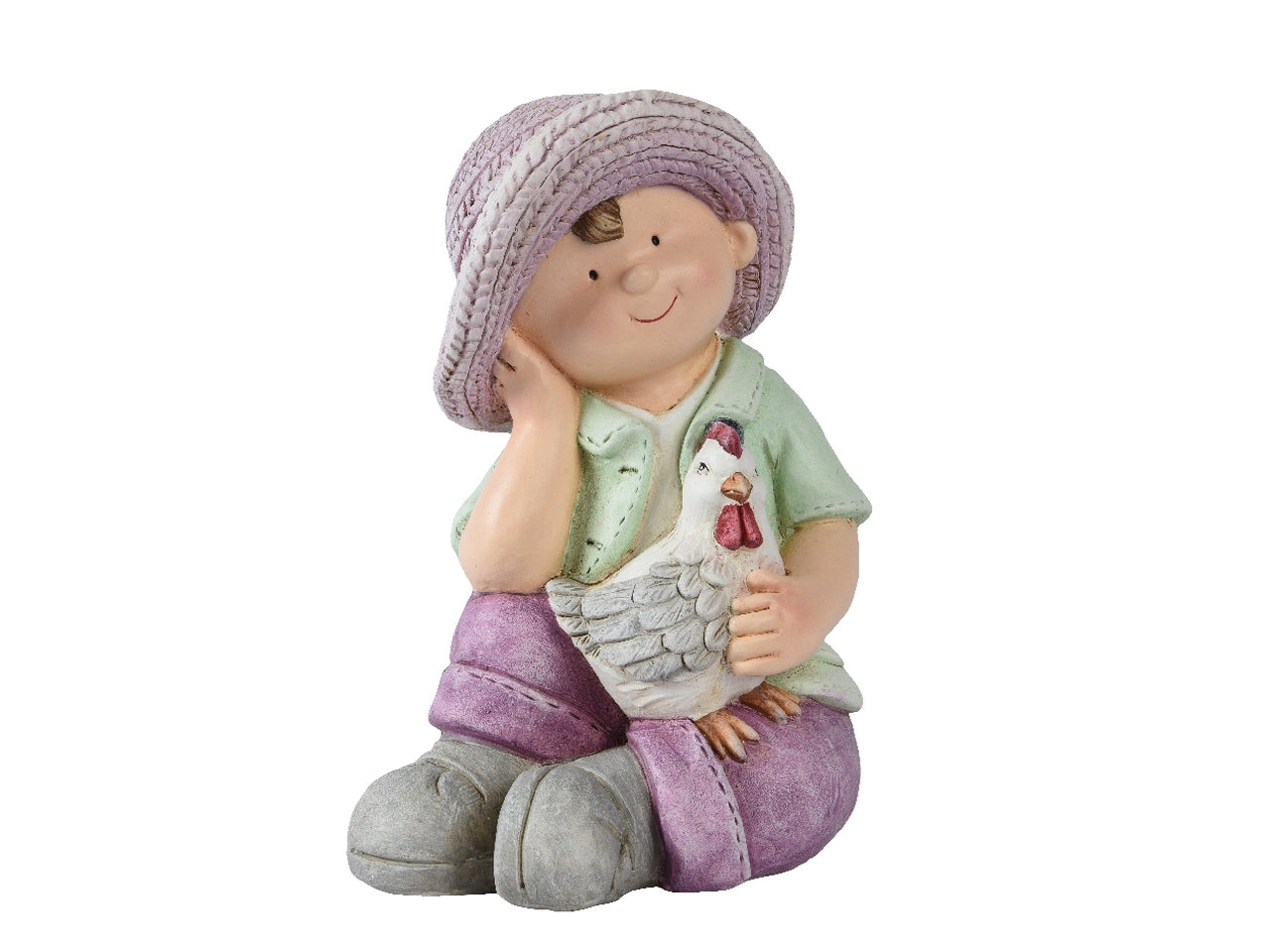 Statuina decorativa bimbo 17,5x23cm x altezza 30,5cm