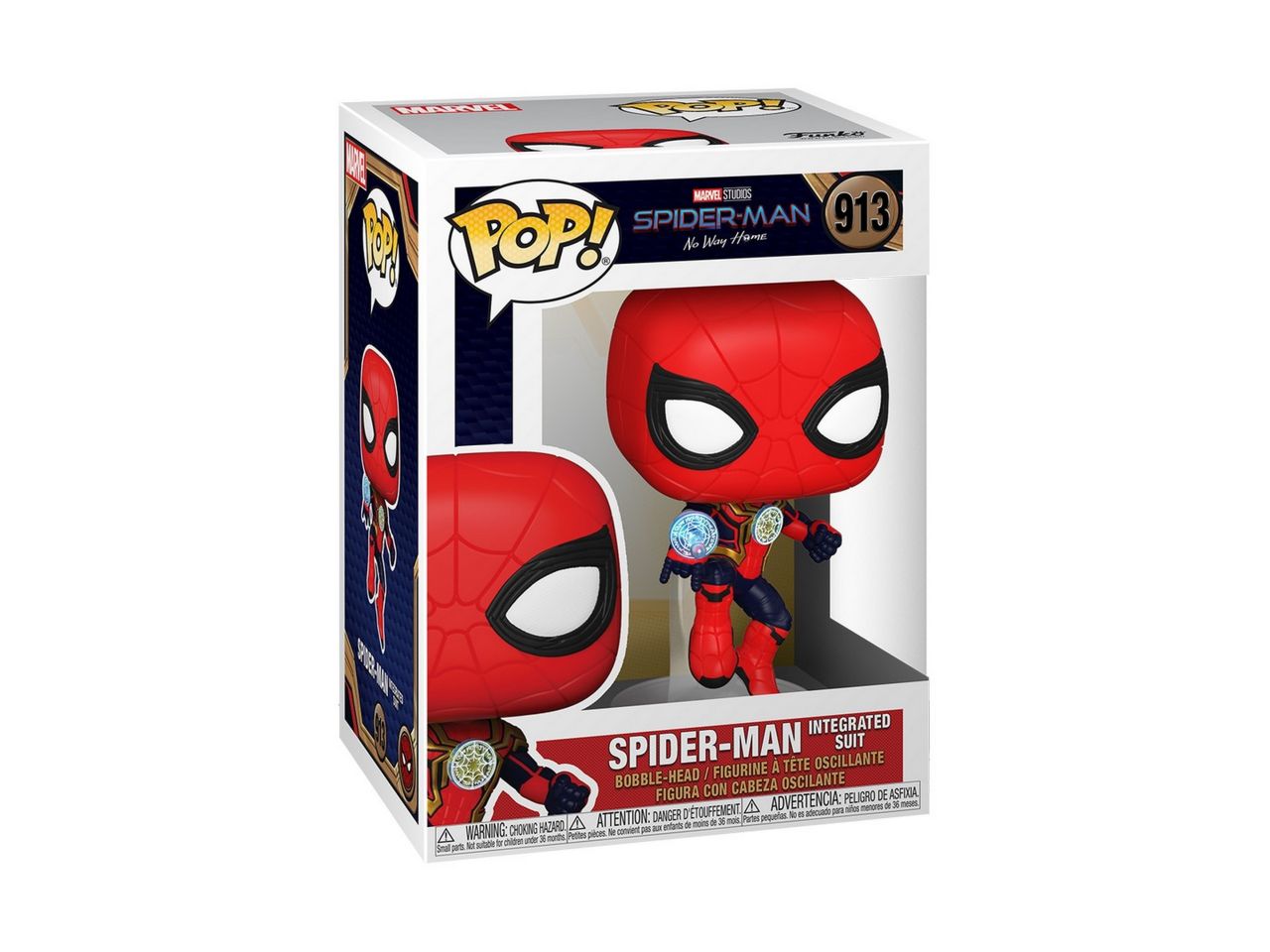 Funko pop! marvel spiderman no way home - spider-man h.9,5cm con tuta integrata