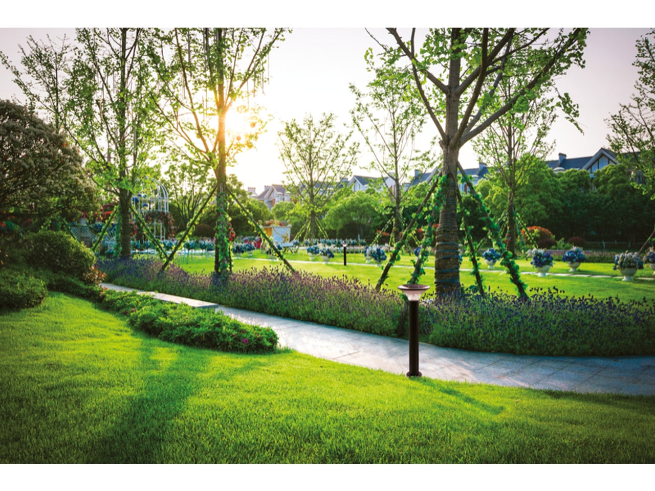 Paletto led solare 600mm potenza effettiva 2w, flusso luminoso 160lm, colore luce 3000-4000-6000k ,ip65