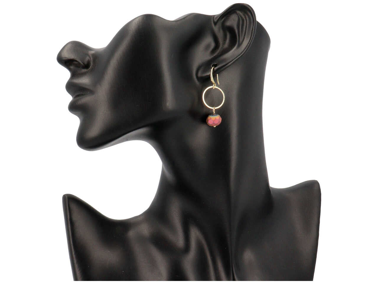 Orecchini in metallo piu' cristallo