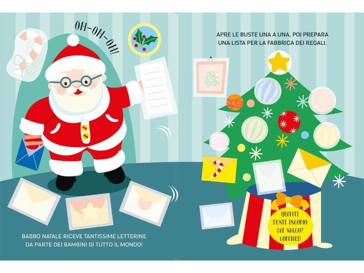 Libro io coloro con gli stickers il natale