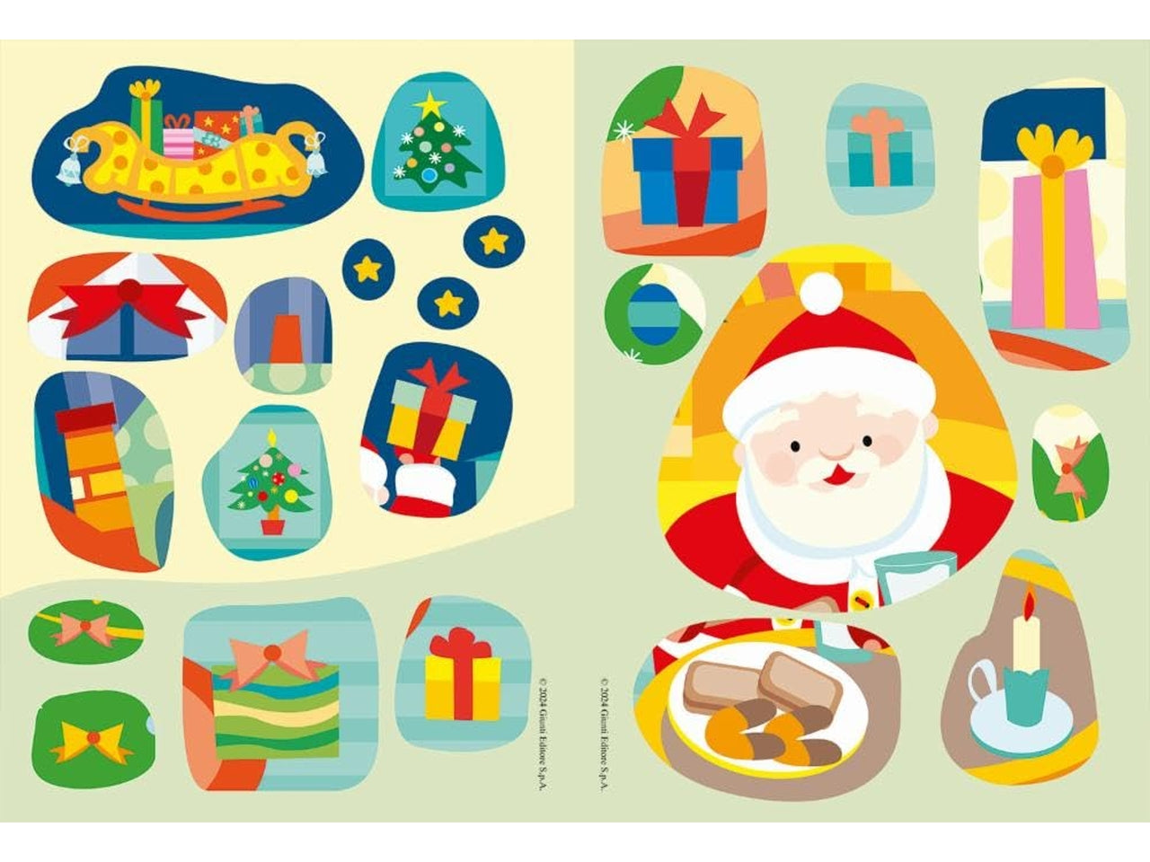Libro io coloro con gli stickers il natale
