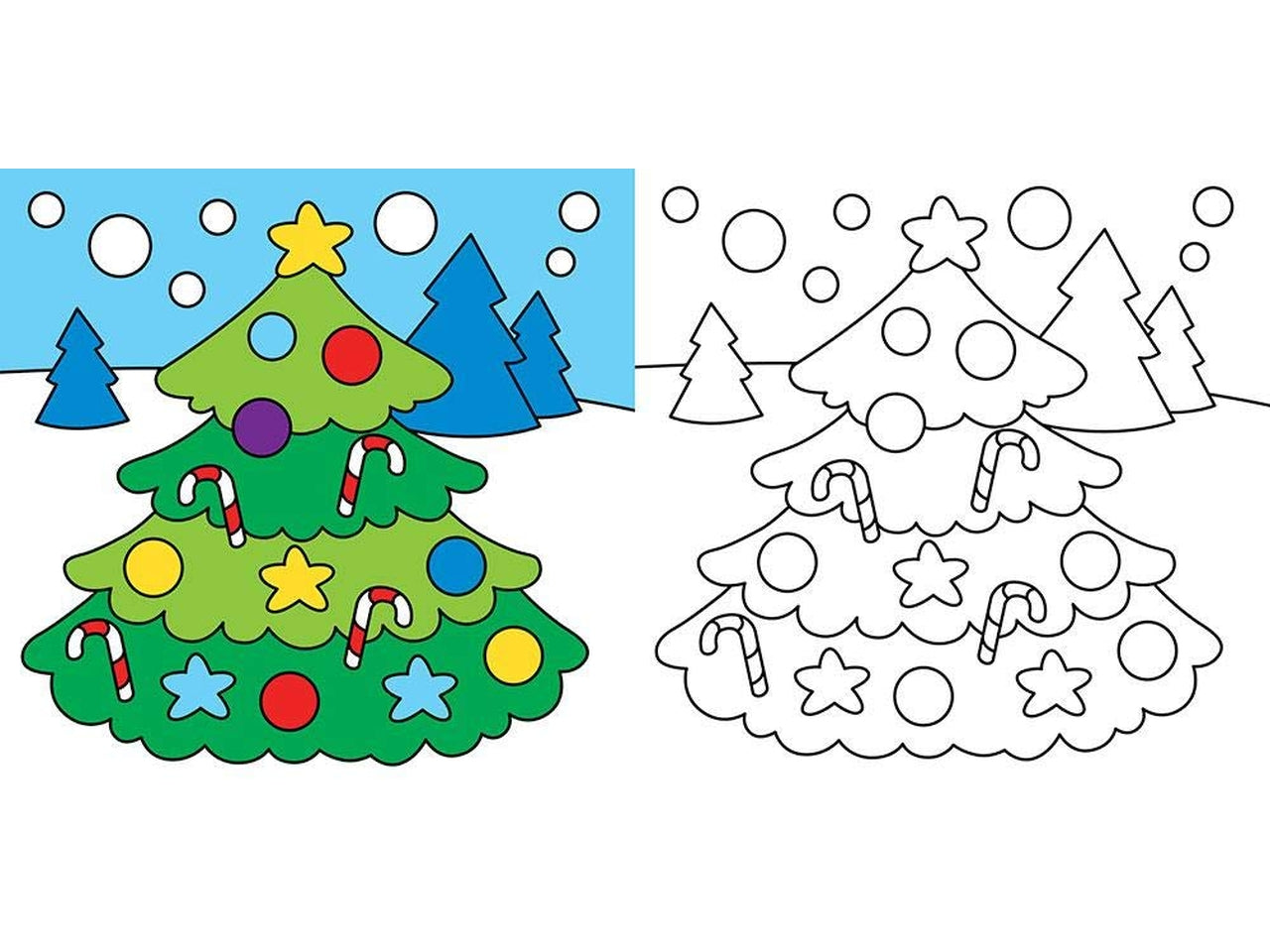 Libro colorare a natale con pennarelli magici