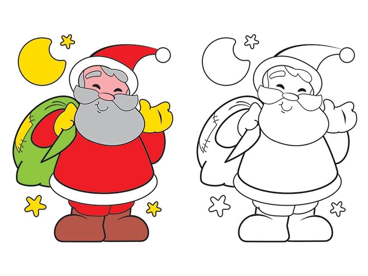 Libro colorare in 3d natale