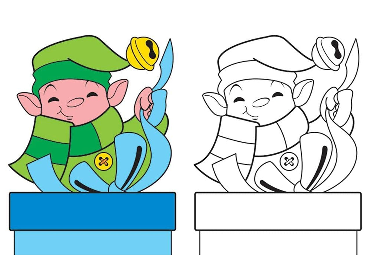 Libro colorare in 3d natale