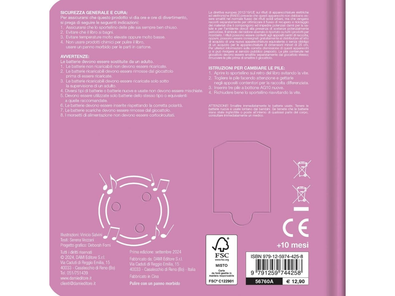 Libro unicorni - libro tattile sonoro