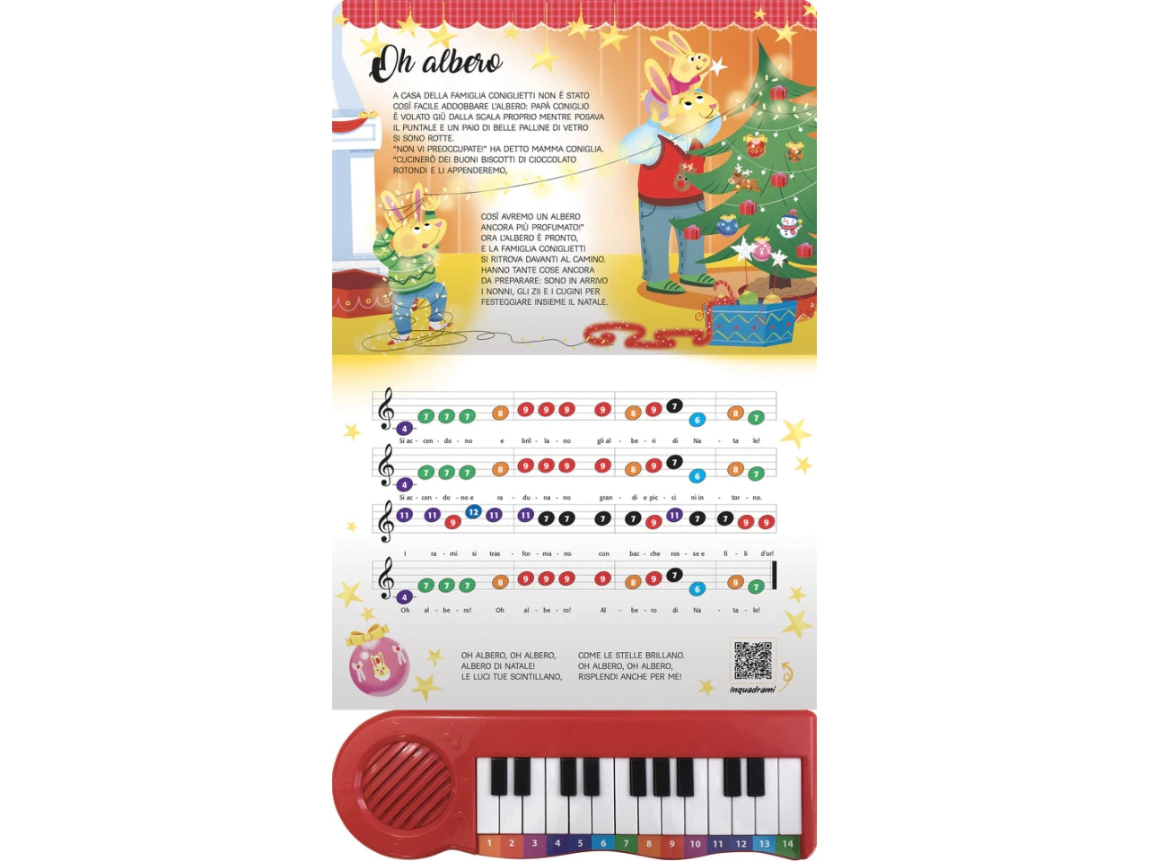 Libro libro pianoforte di natale