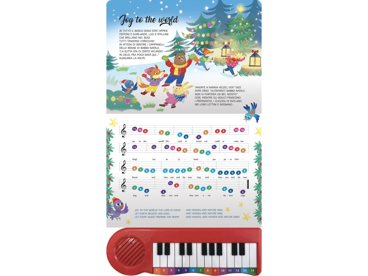 Libro libro pianoforte di natale