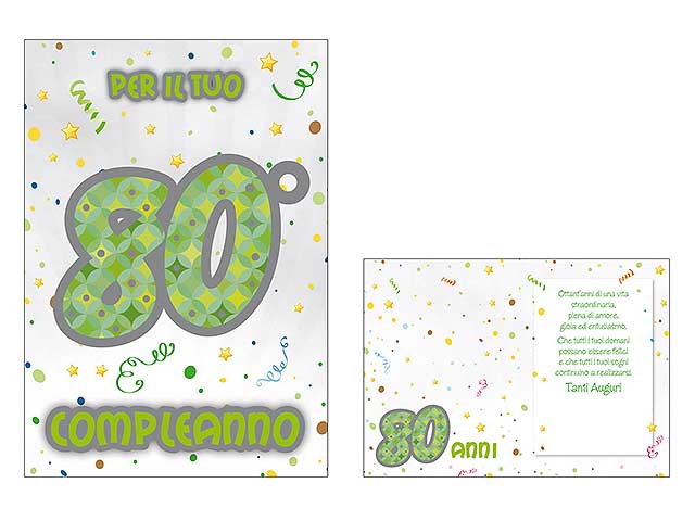 biglietto auguri 80 compleanno
