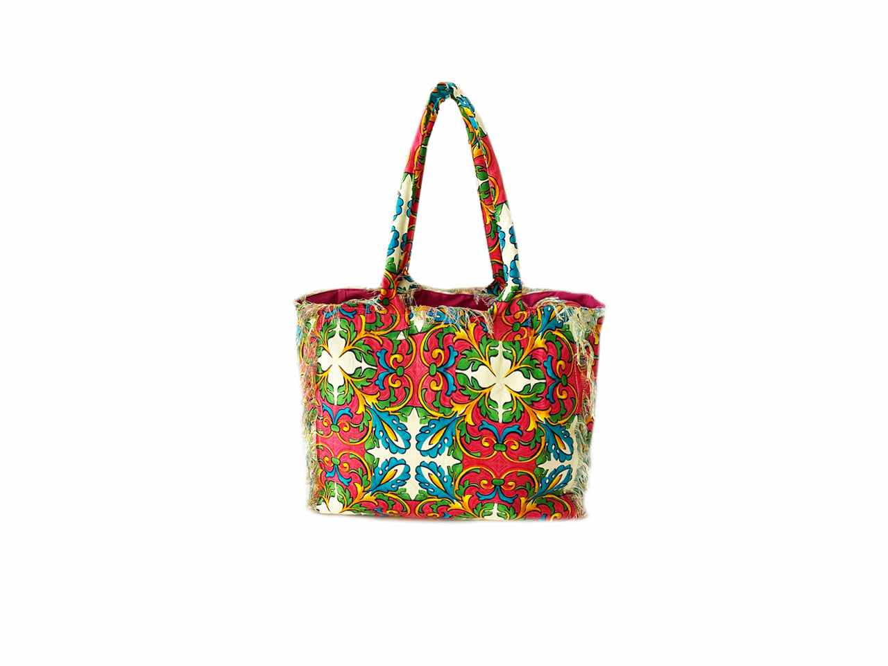 Borsa frange maiolica fucsia 275986