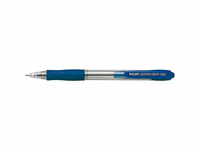 penna a sfera pilot supergrip ricaricabile con refill blu 0,7 mm