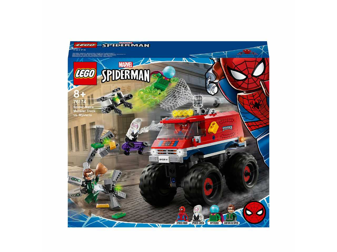 Lego marvel super heroes monster truck di spider-man vs. mysterio.