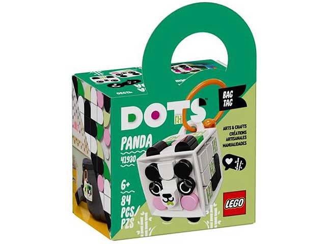 lego dots bag tag panda 41930