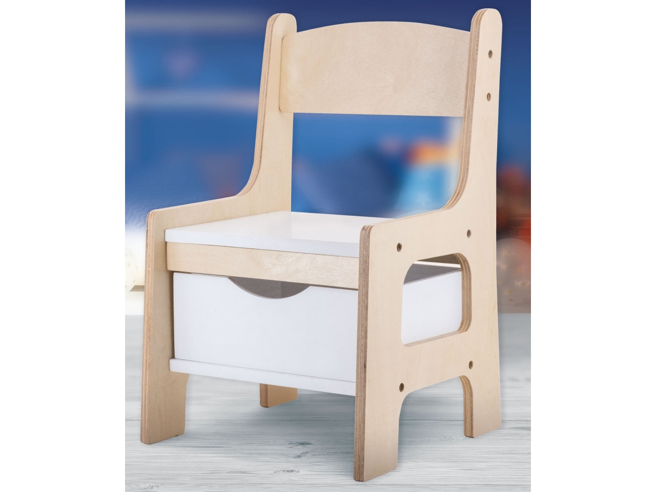 Montessori baby legno sedia portagiochi