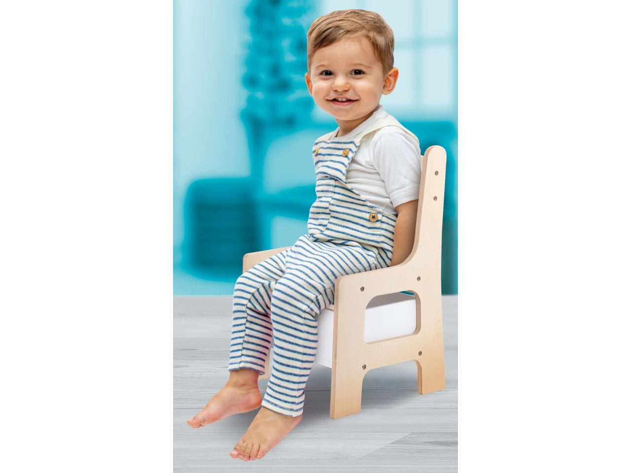 Montessori baby legno sedia portagiochi