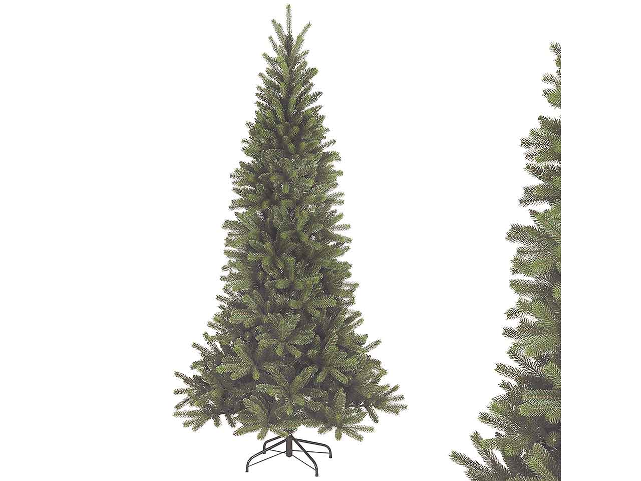 Albero di natale montecarlo 270cm pe+pvc d.142cm 1752 rami montaggio ad ombrello pe/pvc $