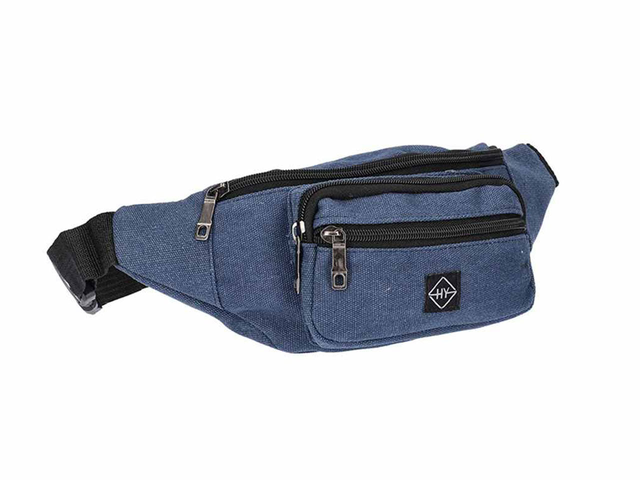 Marsupio multitasche canvas colore blue 30x13x10cm