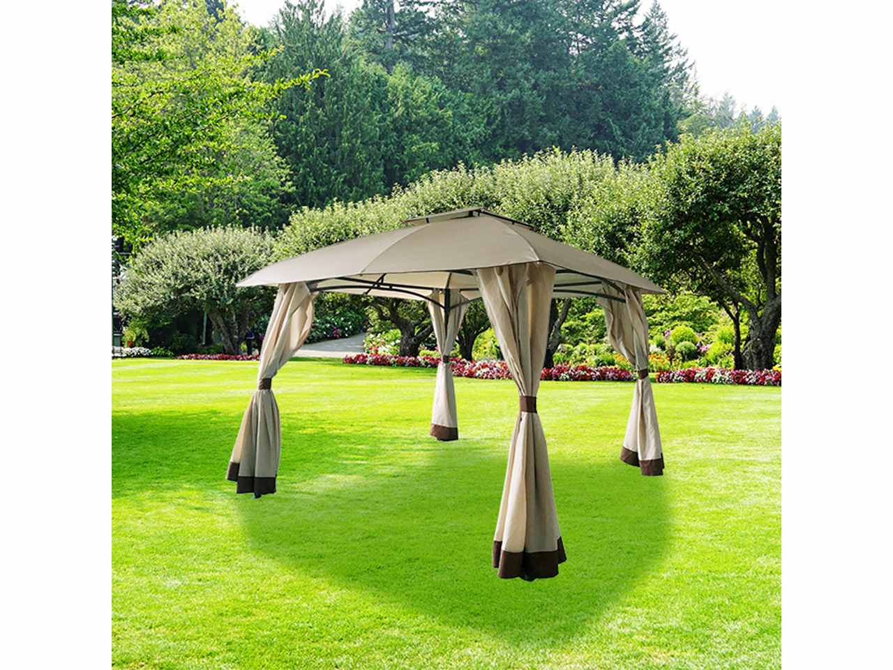 Gazebo 3x3 mt in acciaio e poliestere