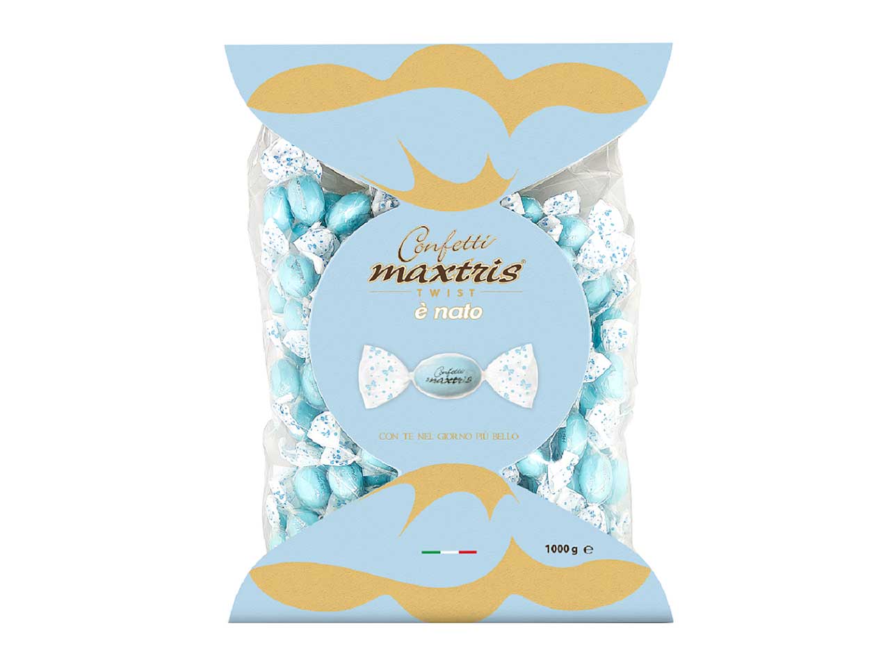Confetti twist maxtris celeste 1kg twmaxc
