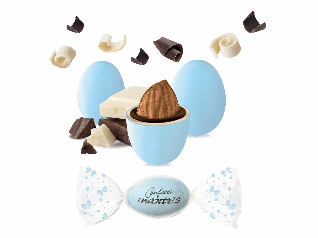 Confetti twist maxtris celeste 1kg twmaxc