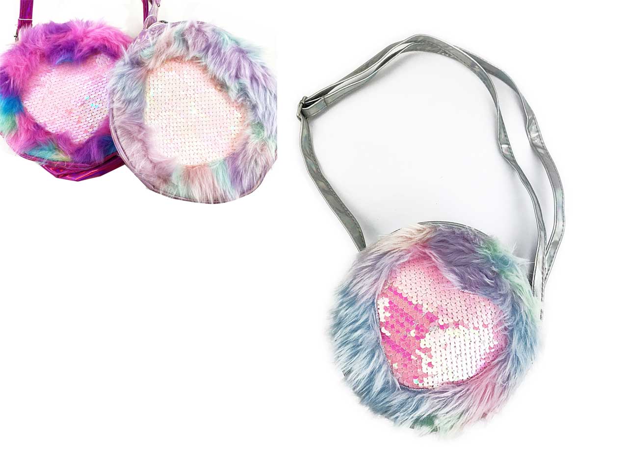 Borsetta tonda le kikke pelo con cuore