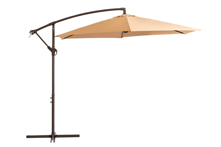 Ombrellone da giardino con palo laterale 3mt ecru' pd20 metallo - tubo: 48/42mm braccio 12x18mm poliestere 180gr/m2