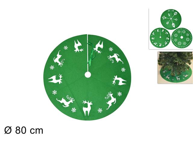 Copribase tappeto per albero 80cm verde