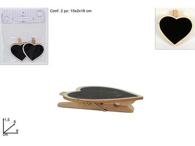 Lavagna gesso nera 16x2x14 cm - la confezione comprende 2 lavagnette