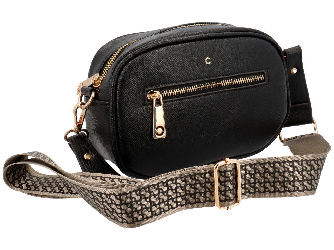 Borsa da donna peggy collection reportina colore nero composizione: 100% pelle sintetica