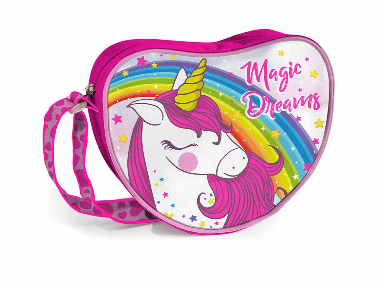Unicorno tracolla cuore multicolor