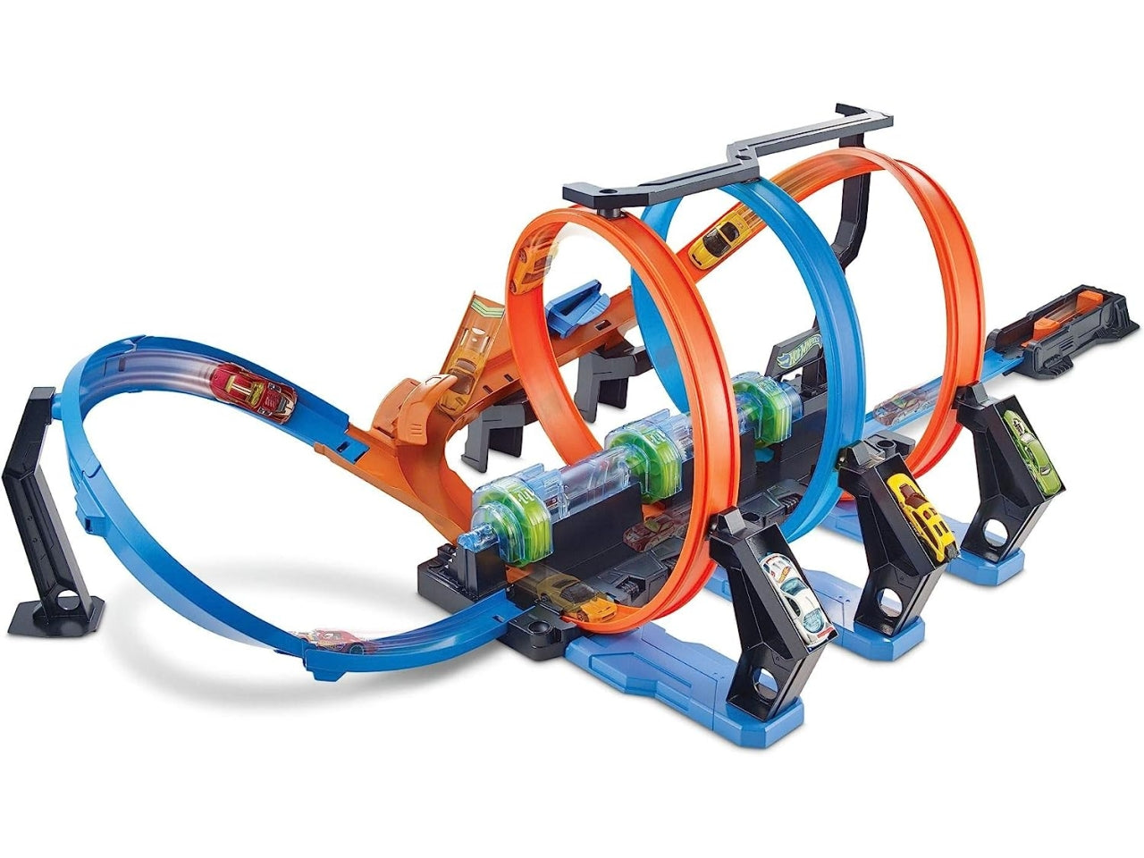 Pista hot wheels schianti rotanti