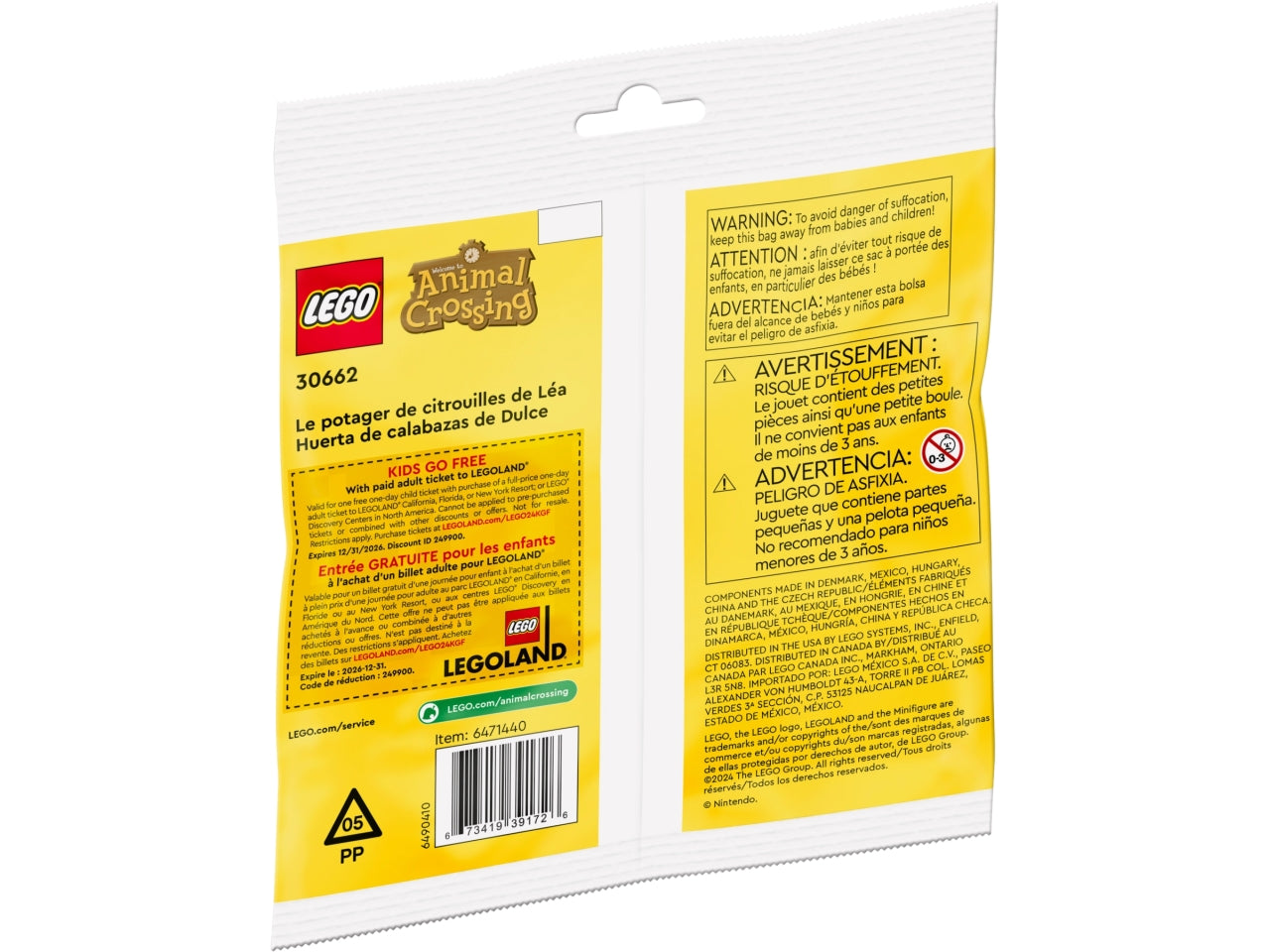 Lego animal crossing campo di zucche di dulcinea - 29 pezzi per bambini di etÃ  6+ 30662