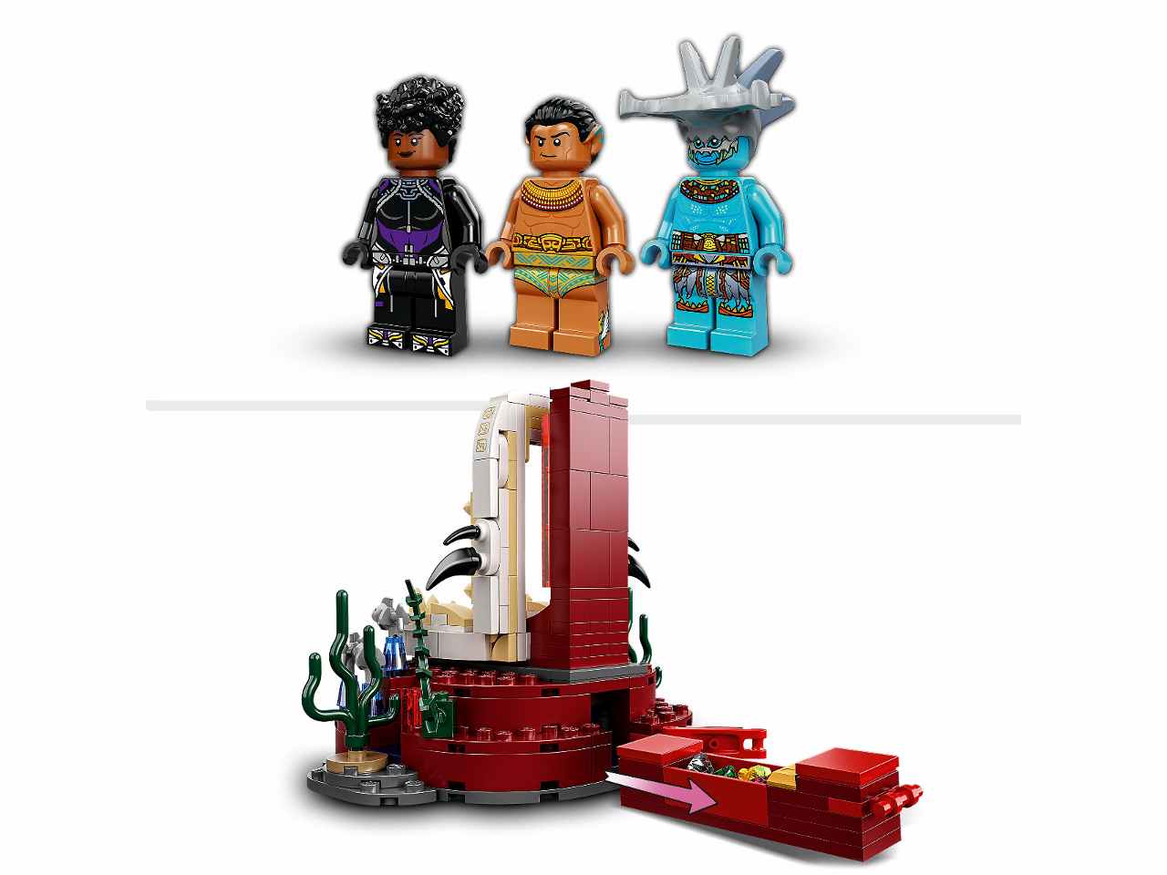 Lego marvel la stanza del trono di re namor