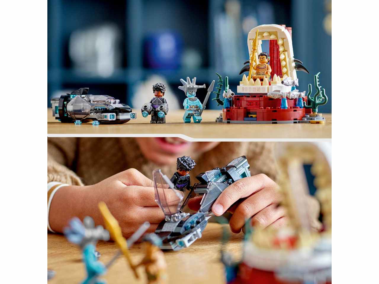 Lego marvel la stanza del trono di re namor