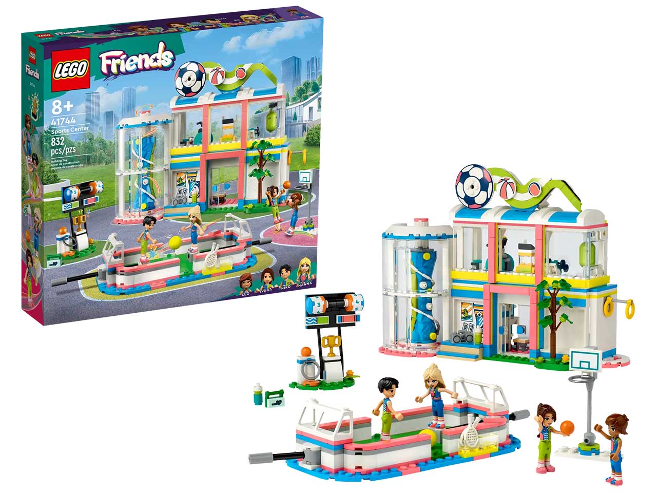 Lego Friends Centro Sportivo con Gioco del Calcio, Basket e Tennis 41744