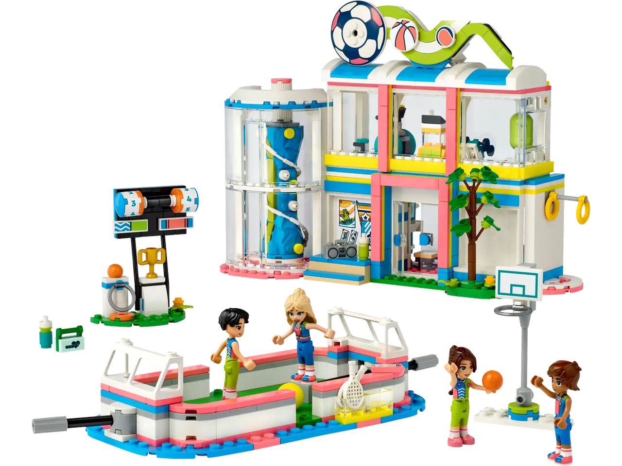 Lego Friends Centro Sportivo con Gioco del Calcio, Basket e Tennis 41744