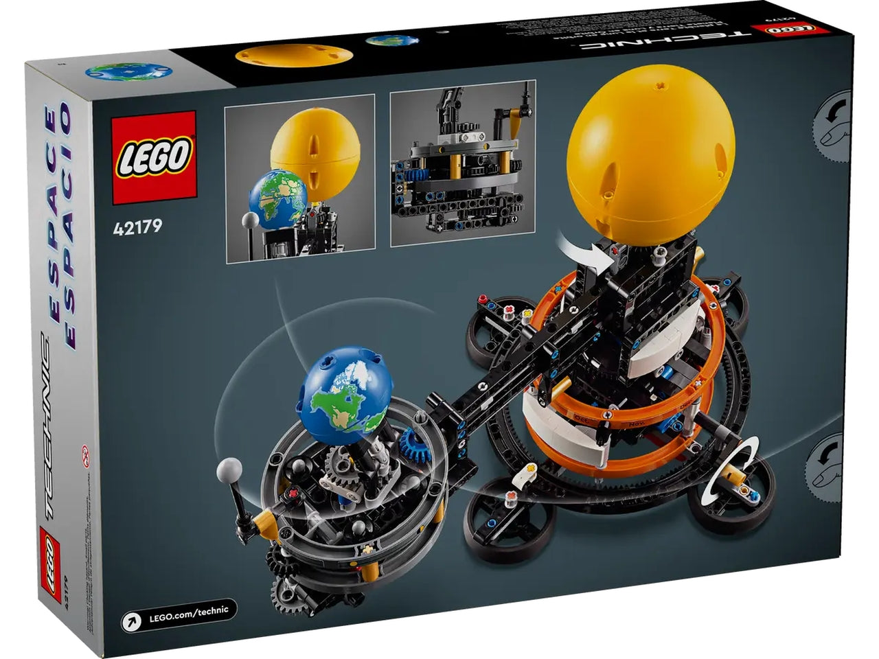 Lego technic pianeta terra e luna in orbita