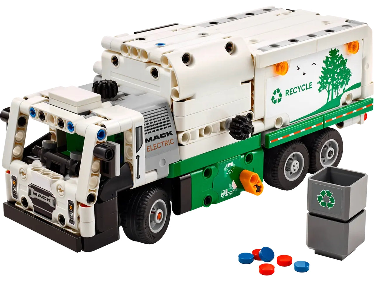 Lego technic camion della spazzatura mack lr electric