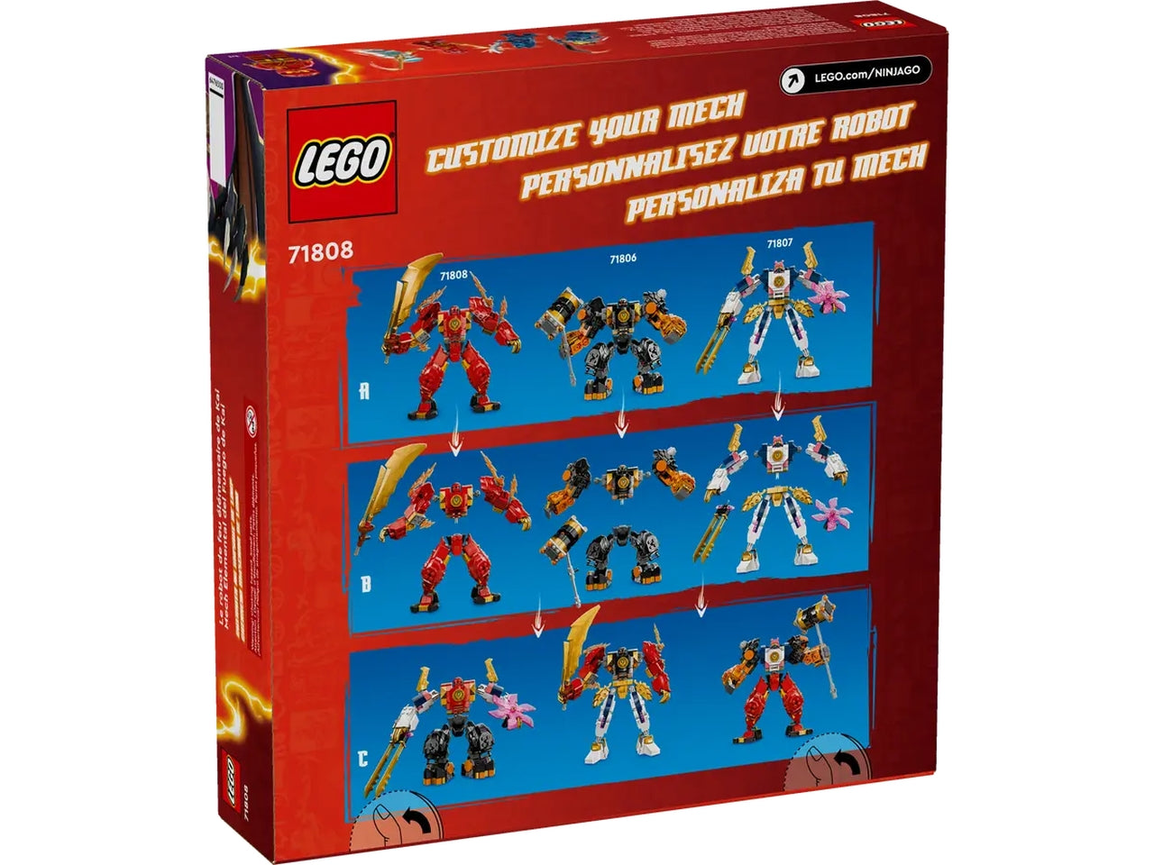 Lego ninjago mech elemento fuoco di kai